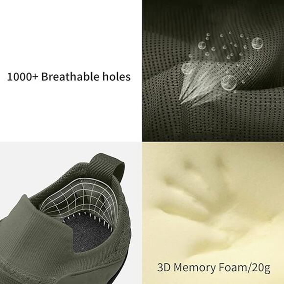 New Relxfeet Mens Size 11.5 Army Green Minimalist Wide Toe LaceUp Barefoot Shoes - Picture 4 of 5